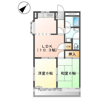 エスポワール[3DK/49.13m2]の間取図