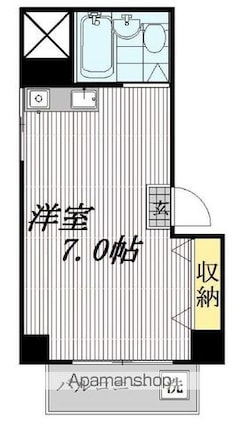 東京都世田谷区上馬１丁目[1R/18.4m2]の間取図
