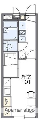 レオパレス永代町ヤシロ[1K/22.35m2]の間取図