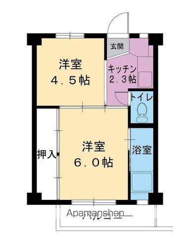 ビレッジハウス師勝1号棟の間取り写真