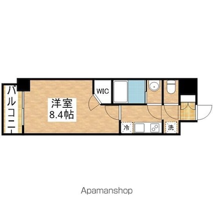 ＳーＲＥＳＩＤＥＮＣＥ今池ｂｅｌｅｔａ（ベレータ）１２月契約限[1K/26.94m2]の間取図