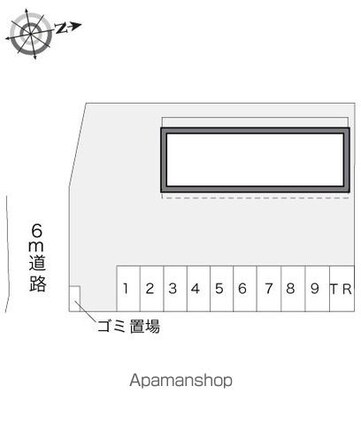 レオパレスエクレール[1K/23.18m2]の配置図