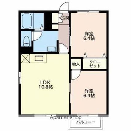 ディアスちごちごＡ[2LDK/52m2]の間取図