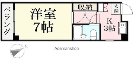 アーバンヒム[1K/21m2]の間取図