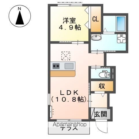 名古屋臨海高速鉄道 港北駅 徒歩47分 2階建 築10年の間取り写真