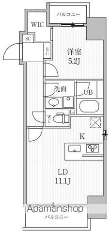 【シーズンフラッツ押上の間取り】