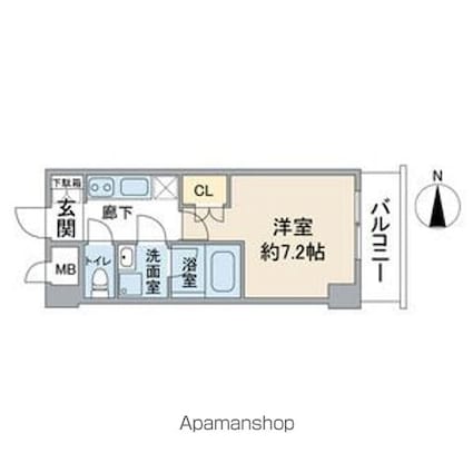 ＶＡＮＣＯＵＶＥＲ１１１８大曽根[1K/26m2]の間取図