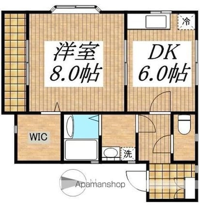 東京都国分寺市本多３丁目[1DK/38.09m2]の間取図