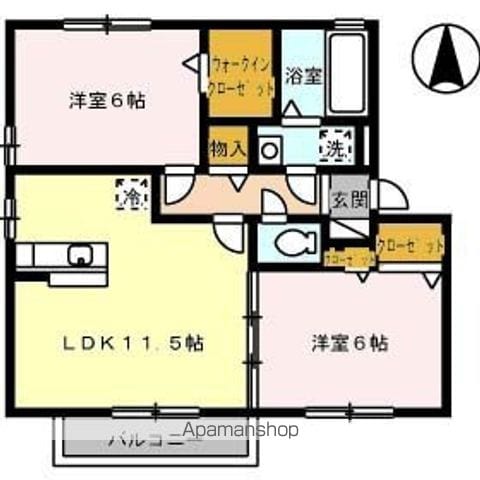 リビングタウン観音寺D棟の間取り写真