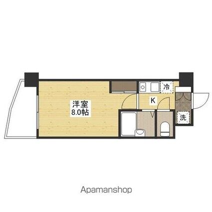 ユーアイビル西観音[1K/25m2]の間取図