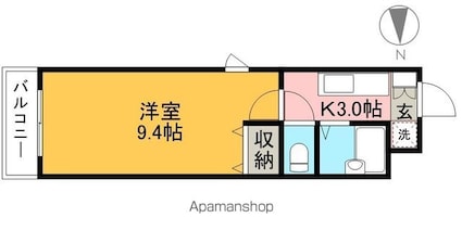 Ｍｉｎｔ　　ｈｏｕｓｅ[1K/25m2]の間取図