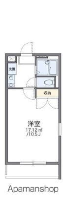 レオパレスクレール[1K/26.49m2]の間取図