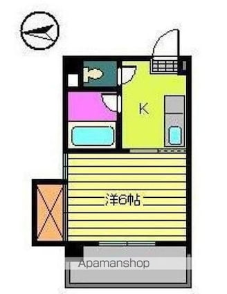 ジョイフラットⅡ[1DK/19.44m2]の間取図