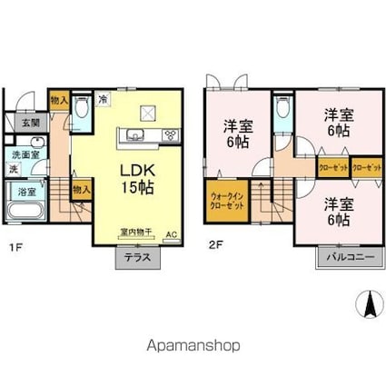 東深津　戸建[3LDK/86.1m2]の間取図