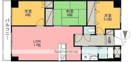 ル・ロア・ヴェール[3LDK/78.6m2]の間取図