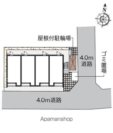クレイノプランセル　華[1K/20.75m2]の配置図