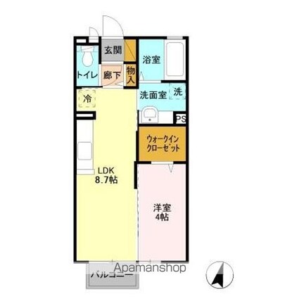リヴェール見和[1LDK/36.65m2]の配置図