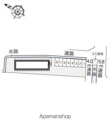 レオパレス吉備中山[1K/23.18m2]の配置図