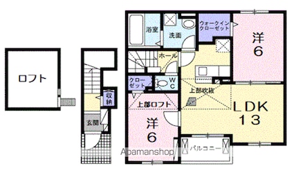 セピアコート[2LDK/61.27m2]の間取図