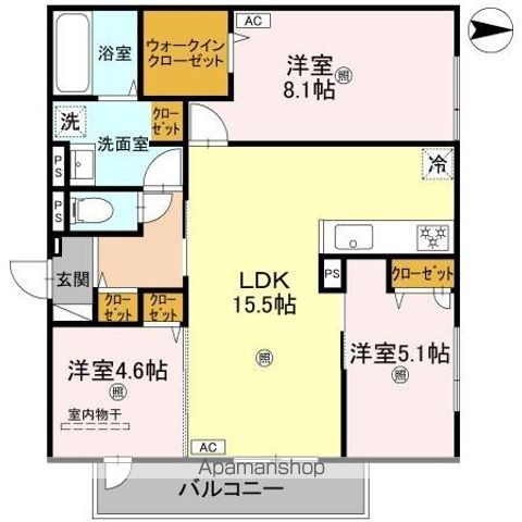 VILLA CALMAの間取り写真