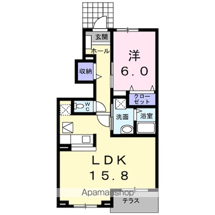 コータ・コート　Ｃ[1LDK/53.05m2]の間取図