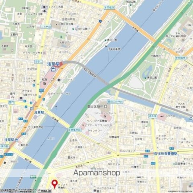 東京都墨田区東駒形１丁目[1K/22.06m2]の周辺9