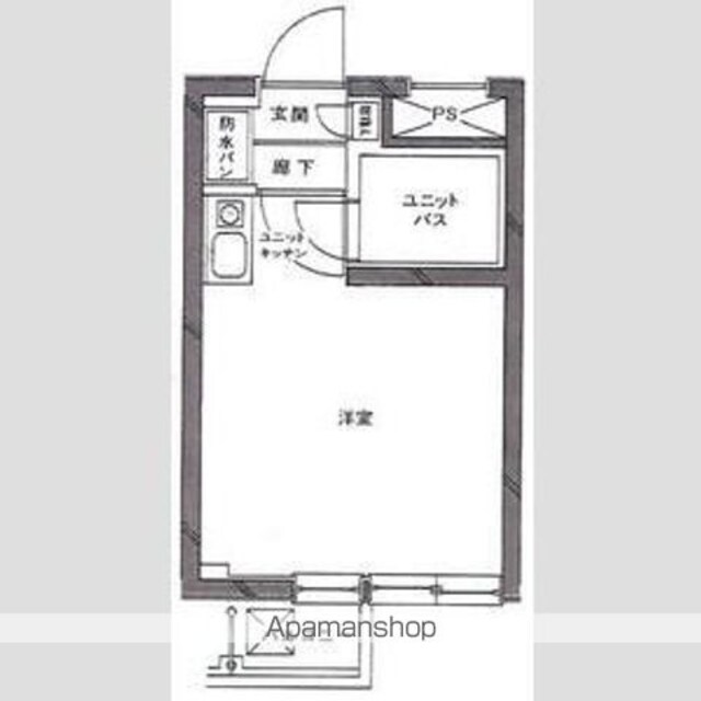 パーソネージュ駒沢大学[1R/16.73m2]の間取図