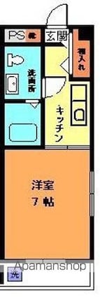 キャッスルＥＹＡ[1K/22m2]の間取図