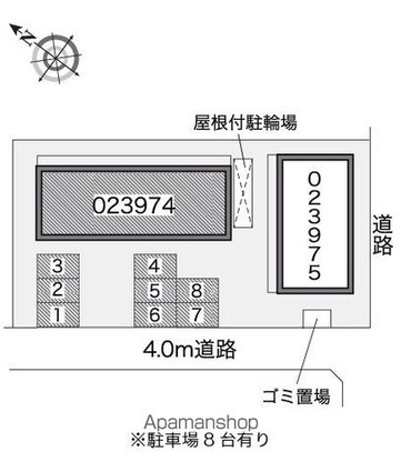 レオパレスＣａｌｍ戸倉Ⅰ[1K/26.08m2]の配置図