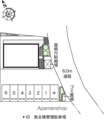 レオパレスサンクレール柏Ｃ[1K/19.87m2]の配置図