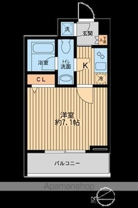 ＨＦ早稲田レジデンス[1K/23.18m2]の間取図