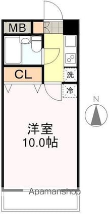 エグゼクティブ上杉[1K/27.2m2]の間取図