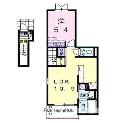 サニー・ハイフラット[1LDK/41.29m2]の間取図