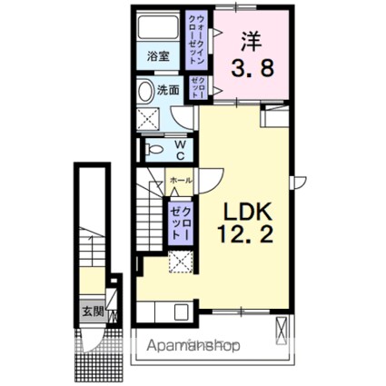 サウス・アデリーヌ[1LDK/42.56m2]の間取図