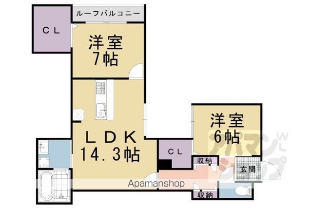 ベルリード MILLESIME寺町の間取り写真