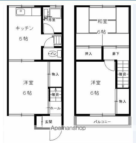 コーポ中由の間取り写真