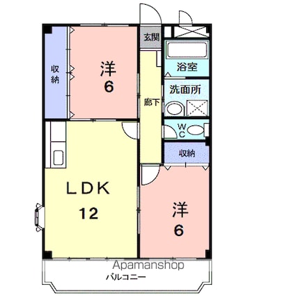 エクセルプラザ[2LDK/56.69m2]の間取図