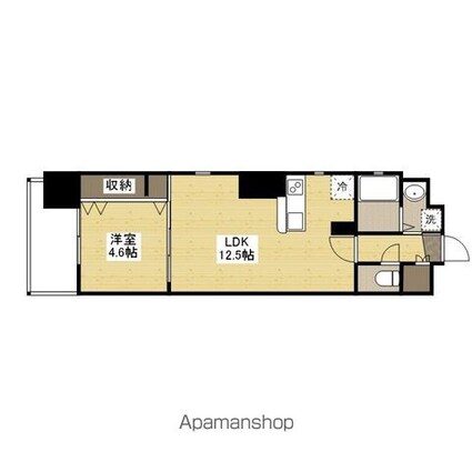 ＴＨＥ　ＧＲＡＮＤ　ＷＡＳＨＵ　堺町[1LDK/41.65m2]の間取図