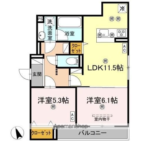 セレーノ コートの間取り写真