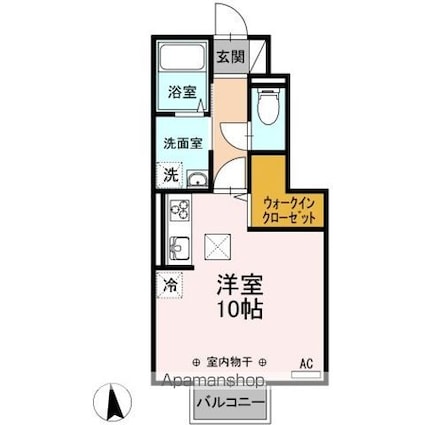 コンフォーティアス[1R/30.27m2]の間取図