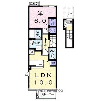グランソレイユＨＭⅠ[1LDK/44.15m2]の間取図