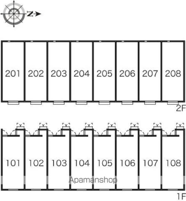 レオネクスト桜ツインＡ[1K/30m2]の配置図