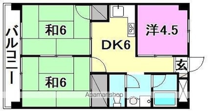 カーサグラン鴨川[3DK/49.14m2]の間取図