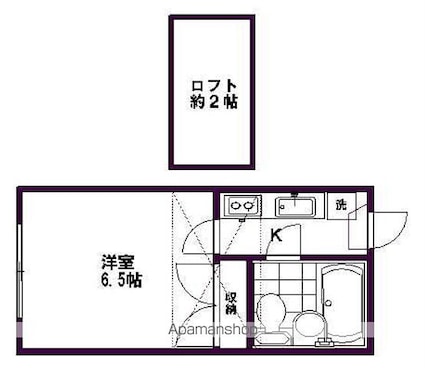小松島コンパウンド[1K/17.55m2]の間取図