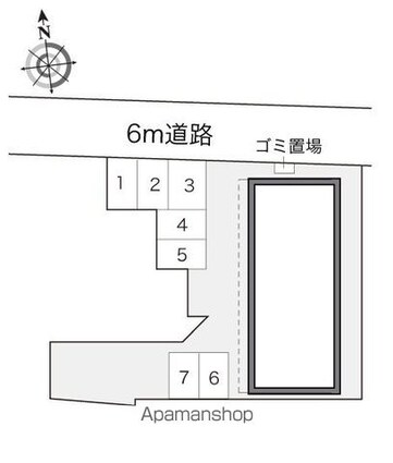 レオパレスカサフロール[2DK/49.68m2]の配置図