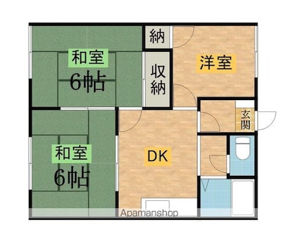 アカツキマリオン[3K/46.27m2]の間取図
