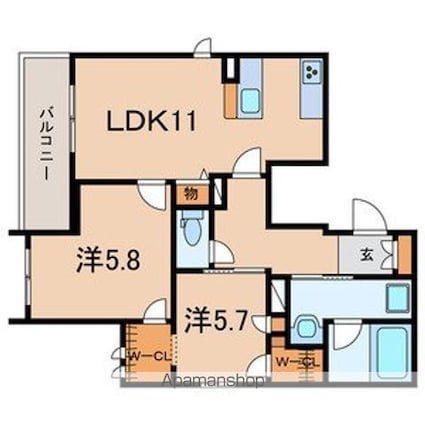 シャーメゾン南大塚[2LDK/54.24m2]の間取図