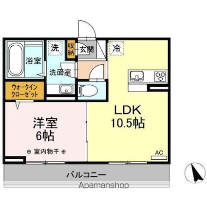 エターナル武田[1LDK/40.04m2]の間取図