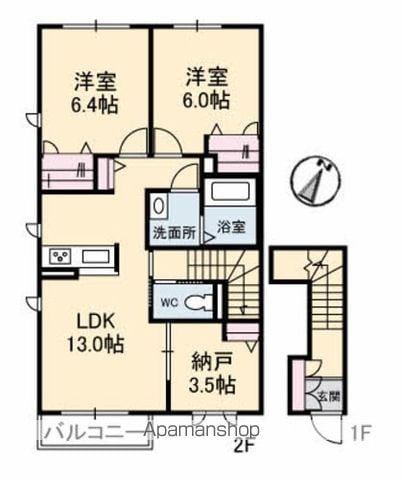 シャーメゾン阿南 三番館の間取り写真