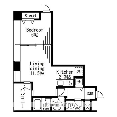 レジディアタワー麻布十番の間取り